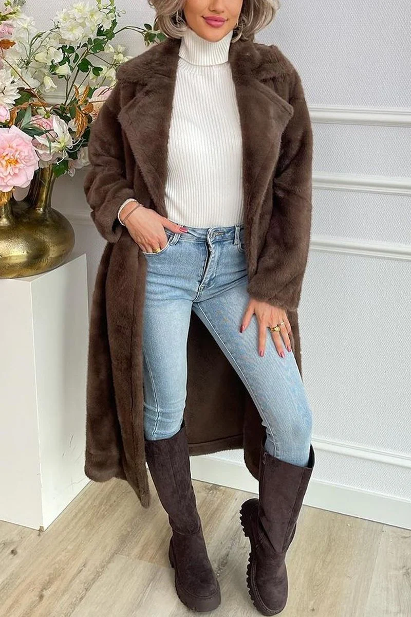 Women's Faux Fur Jacket Overcoats
